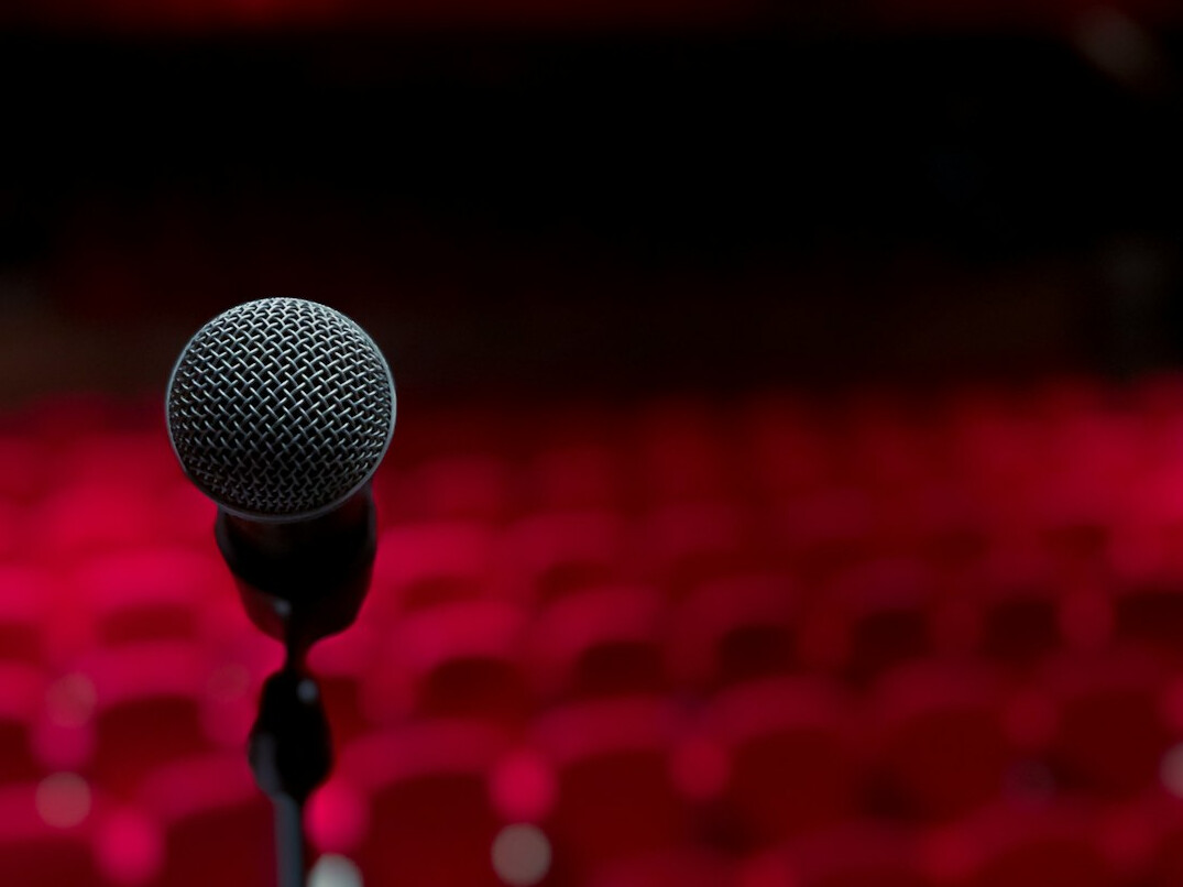 charismatic speaker on stage